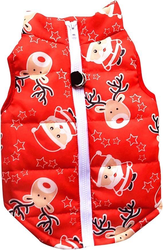 Amazon Co Jp Yolaird 犬 服 クリスマス 秋 冬 ベスト ハーネスコート 犬の服 ペットウェア ペット服 ペット用品 犬用品 ドッグウェア 猫 お正月 コスプレ 犬 の 誕生 日 プレゼント インスタ映え 服 ファッション小物