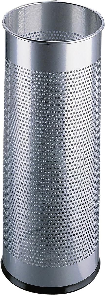Durable Umbrella Stand Silver Stainless Steel 28.5 Litre Capacity Perforated
