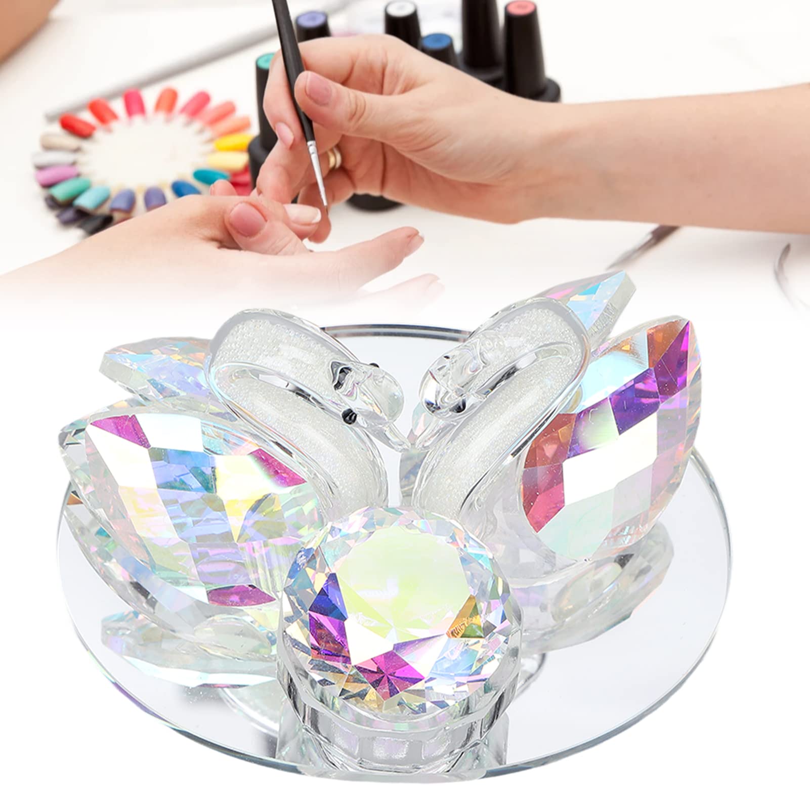 Nail Art Dappen Dish, Nail Pen Holder Nail Art Acrylic Liquid Powder Dappen Dish Home Nail Crystal Bowl Glass Nail Cup Nail Crystal Bowl Exquisite Elegant Glass Acrylic Liquid Cup Holder Photography