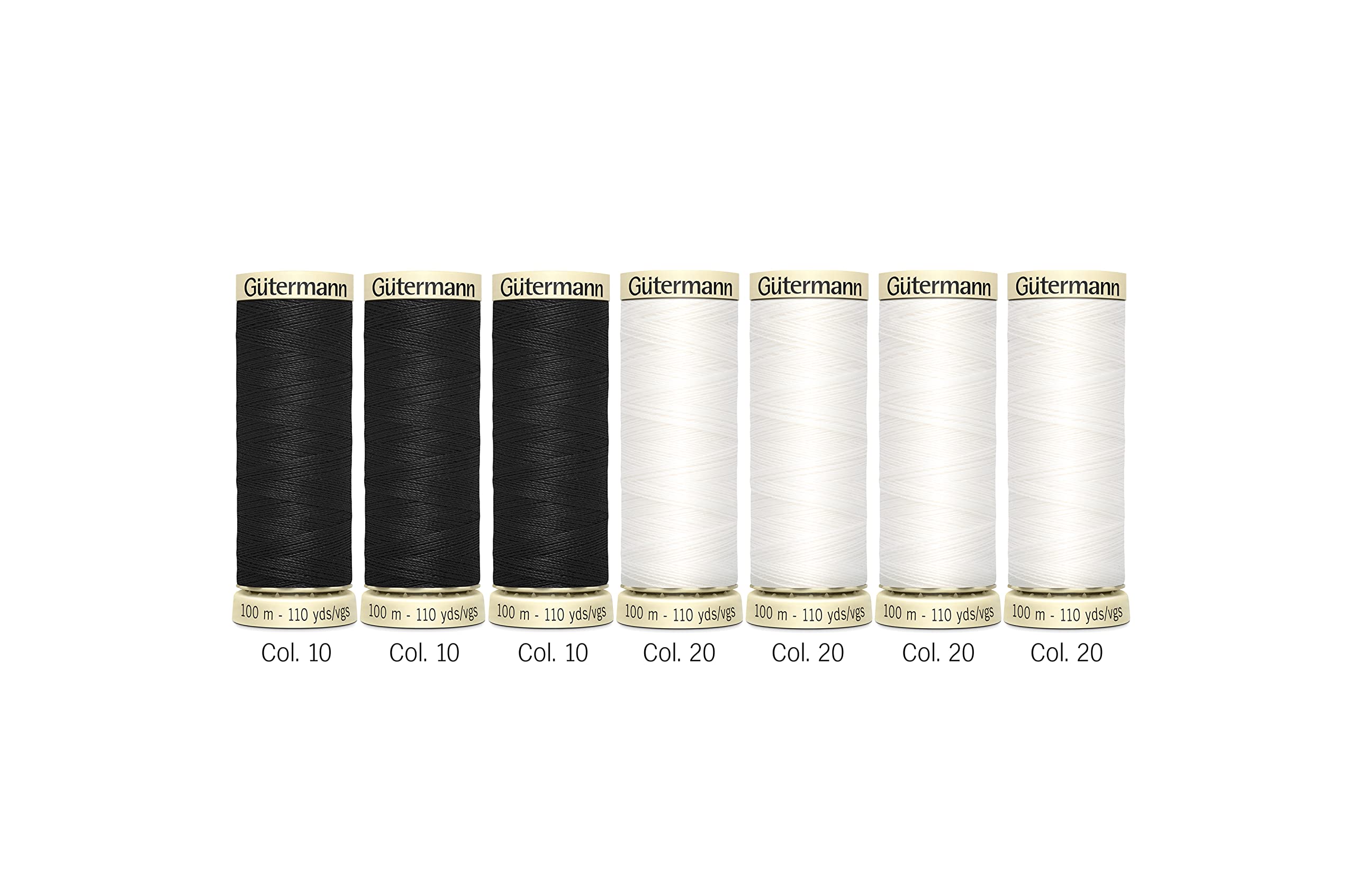 A&E GUTERMANN CONSUMER DIV Black & White Gutermann Sew-All Polyester Thread Set-7 Spools