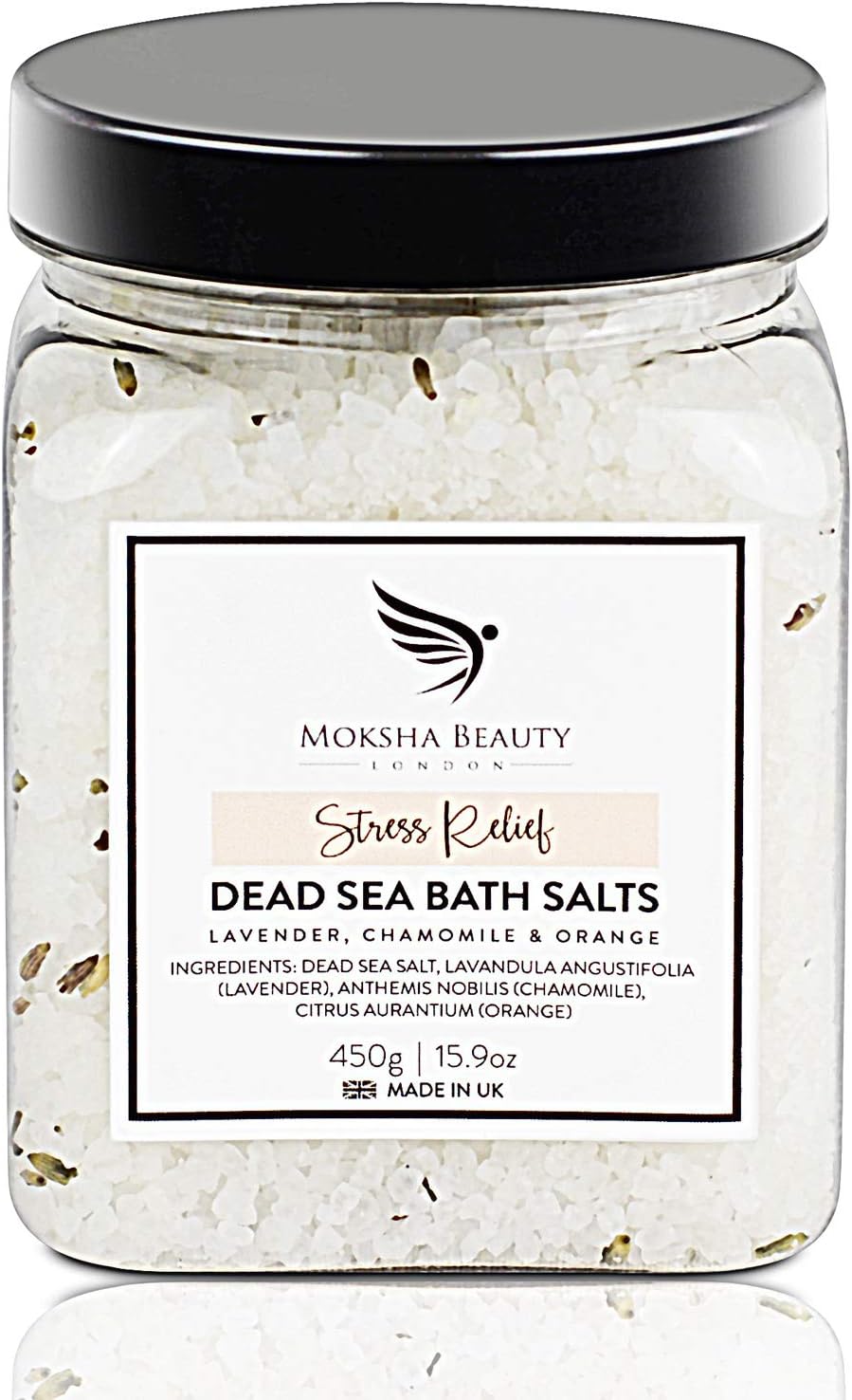 Bath Salts Stress Relief Made in UK (450g) Natural Dead Sea Bath Salt for Women, Men, Girls