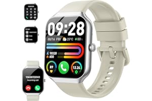 MOTAST Smart Watch(Answer/Make Call), 1.96" HD Smartwatch for Men Women, 2025 Fitness Watch with 110+ Sport Modes/Heart Rate/Sleep Monitor/Pedometer, IP68 Waterproof Fitness Activity Tracker for Android iOS