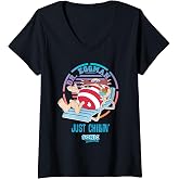 Womens Sonic the Hedgehog - "Just Chillin" Dr. Eggman V-Neck T-Shirt