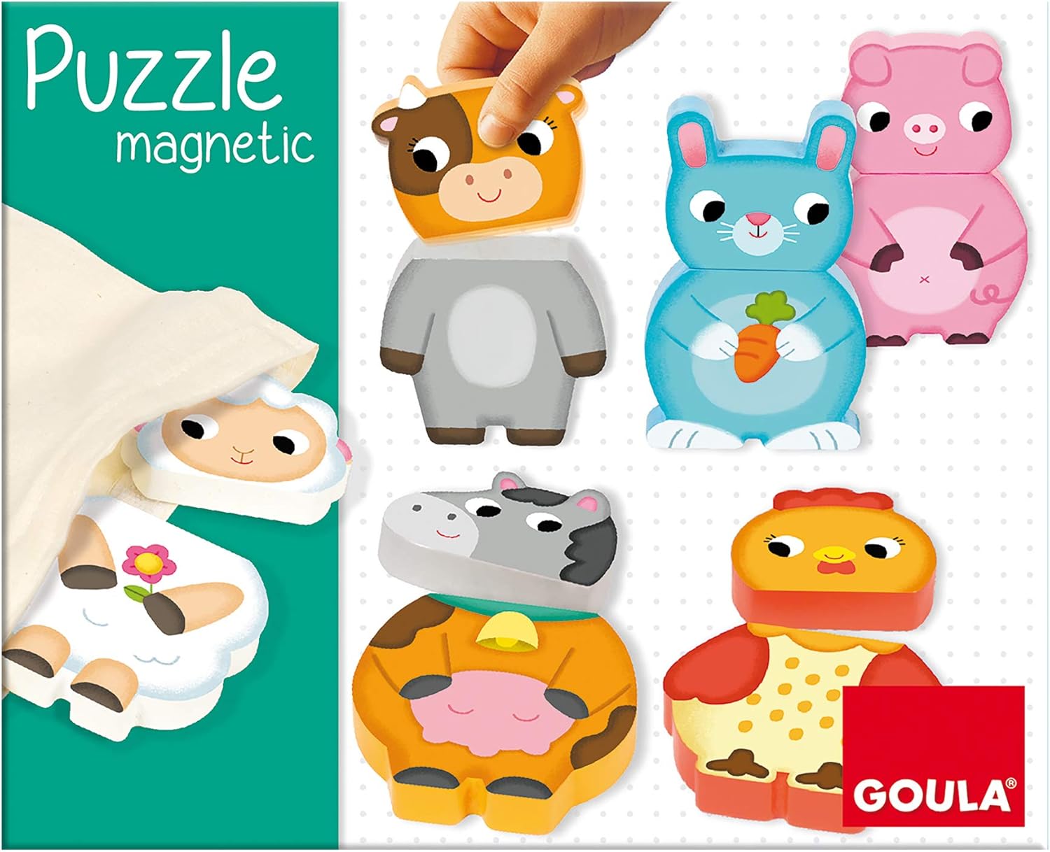puzzle magnetico animales