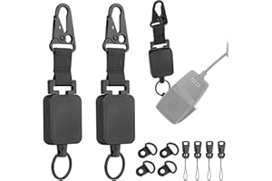 fantaseal 2-Pack Retractable Steel Rope CB Mic Hanger Holder Microphone Car Mount Lanyard Hook Mounting Kit-Rectangle