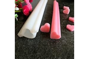 EchoDone Heart Tube Column Silicone Soap Mold Embed Soap Making Supplies Tool Heart Shape Candle Mold Set Soap Mould