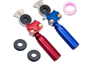 YiaChuii Gladhands with Handles, 1 Set Aluminum Emergency Glad Hand Extension Handles for Semi Trucks Trailers Freightliners Air Line 2 Seals 1 PTFE Tape