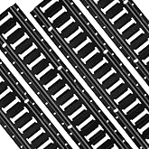 SAFESPEEDTECH 2ft E Track Rail Tie Down Kit, 4Pcs Black Coated E Track | 6000LBS Break Strength Enclosed Trailer Accessories, Secure Heavy Cargo for Garages, Vans, Trailers, Motorcycles, ATVs