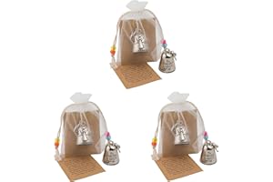 Bylesary Blessing Bells Friends are Angels Creative Bell Friendship Good Luck Ornament Good Luck Always with You Bells with Card, for Friends, Sister, Lover, Mom, Dad (Friends are Angels 3 Pack)