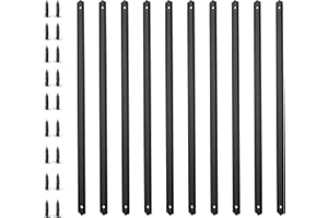 Brakki 25 Pack 26" Deck Balusters, Metal Deck Railing Spindles with Screws, Black Aluminum Straight Stair Balusters for Railing Porch Outdoor Staircase