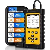 OBDMATE OBD2 Scanner for Mercedes Benz, OM807 Full System Diagnostic Tool with Resets (Oil/ETC/EPB/ABS/SAS/BAT Register...), Full OBDII Functions Read&amp;Erase Fault Codes, Free Software Update