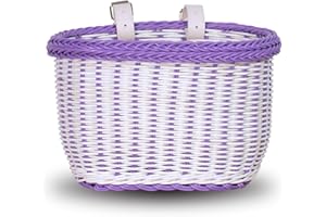 Bicycle Basket for 12 14 16 18 Inch Girls Bike, Front Handlebar Storage Basket for Girls, Water Resistant Basket, Bicycle Acc