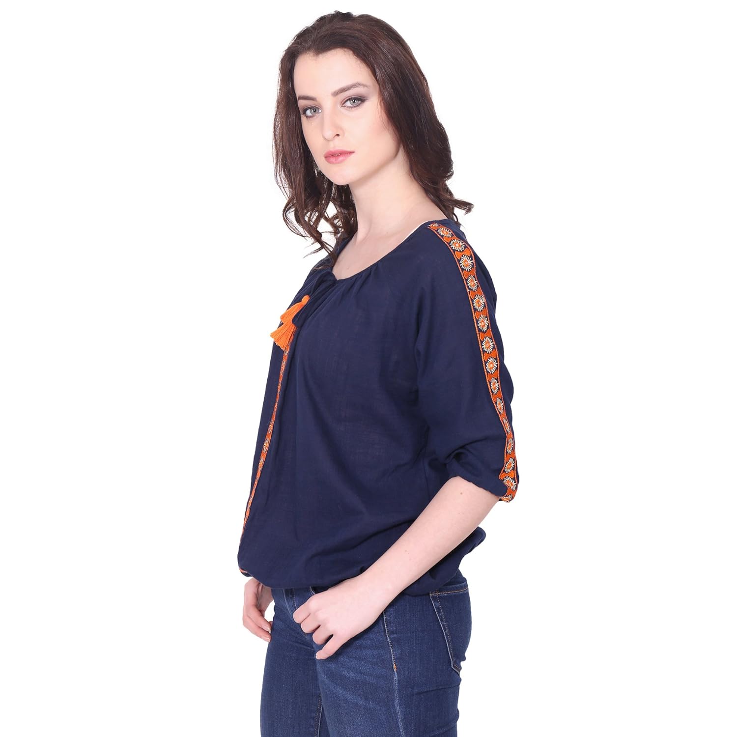 aania beautiful embroidered exclusive casual cotton women's top