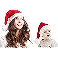 AIYUENCICI Santa Hat for Mother and Baby, Family Christmas Hat, Parent-Child Xmas Hats with Pom Pom