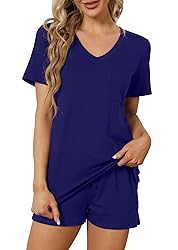 RUBZOOF Women's Short Sleeve Pajama Sets with