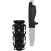 GEAR AID Tanu Dive and Rescue Knife with Sheath, 3&rdquo; Blunt Tip Blade