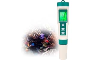 RAINLEOTI 7in1 PH Water Tester,Digital PH Meter for Water Digital Pool Salt Tester,PH SG ORP Salt Temp EC and TDS Meter, Water Quality Tester for Swimming Pool Aquarium Drinking Water Digital Water Testing Kit