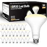DAYBETTER BR30 led Light Bulb, Dimmable LED Bulbs 65W Equivalent, 2700K Warm White Light Bulbs Indoor Flood Light for Bedroom Kitchen Living Areas Hallway, 800 Lumens, E26 Standard Base, 24 Pack