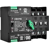 CENYB Automatic/Manual Transfer Switch for Home Generator 3P 63A AC220V Uninterrupted Power Supply DIN Rail Mount Toggle Changeover Module