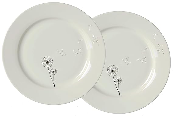 Zauberwerk Dessertteller-Set Wunschblume, 2-teilig, 20,5 cm Durchmesser, Porzellan