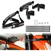 Dirt Bike Front Rear Rescue Strap with Grab Handle for Motorcycle Pit Bike | Universal Adjustable Pull Drag Belt Seat Strap for Most Motorcycle Pit Bike Off Road Motocross -Black