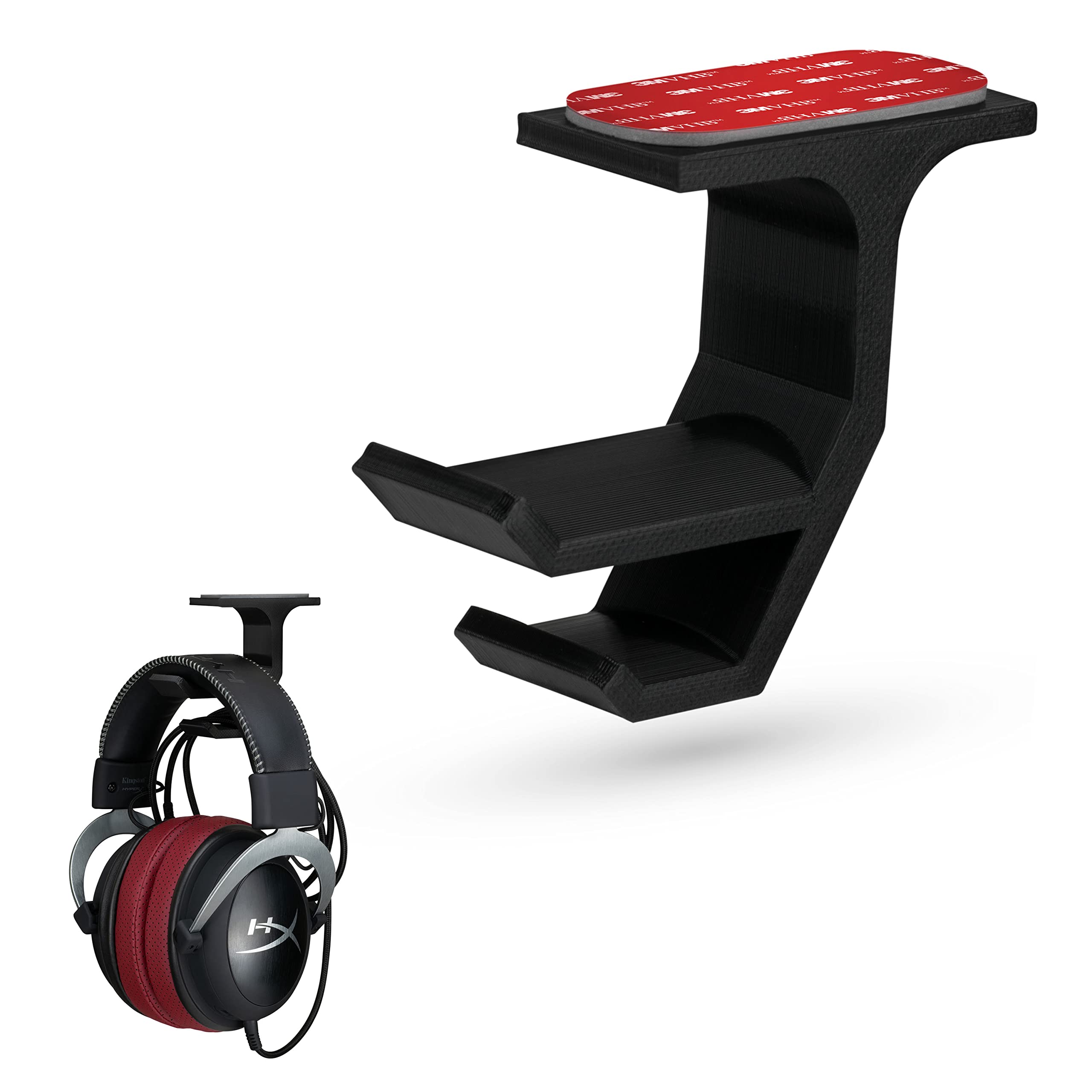 Brainwavz [EOL] Koti - Under Desk Headphone Hanger Stand Mount for Gaming & Audio Headsets Holder Hook, No Screws, Easy To Install, 3M VHB Tape (Black) [EOL]