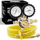 RX WELD Nitrogen Regulator, 0-800 PSI, CGA580 Inlet, 1/4" Flare Outlet | 5FT Hose Included. Output: Adjustable 0-650PSI.