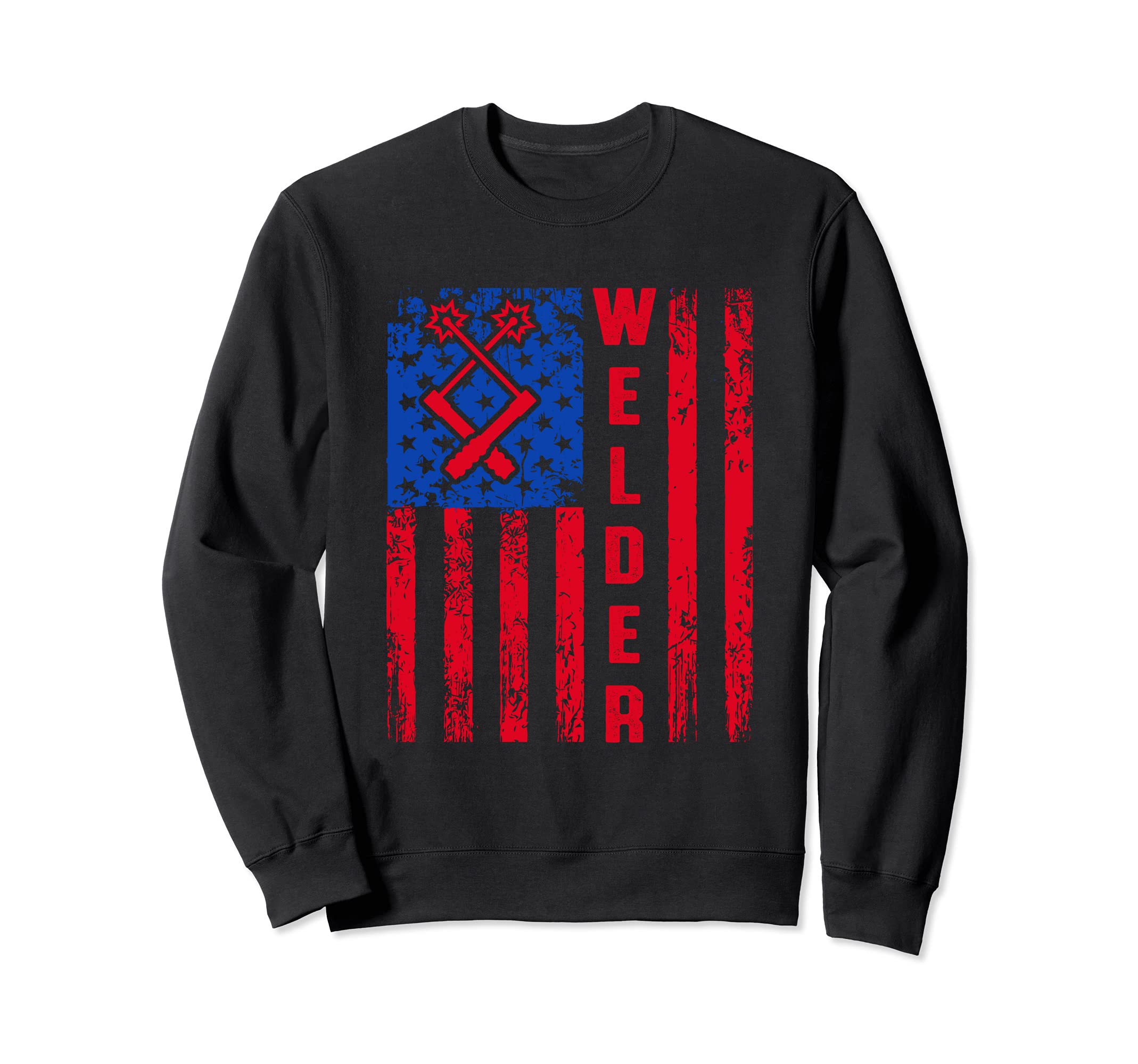 American Flag Welder Engineer Patriotic Engineering Welding Sweatshirt
