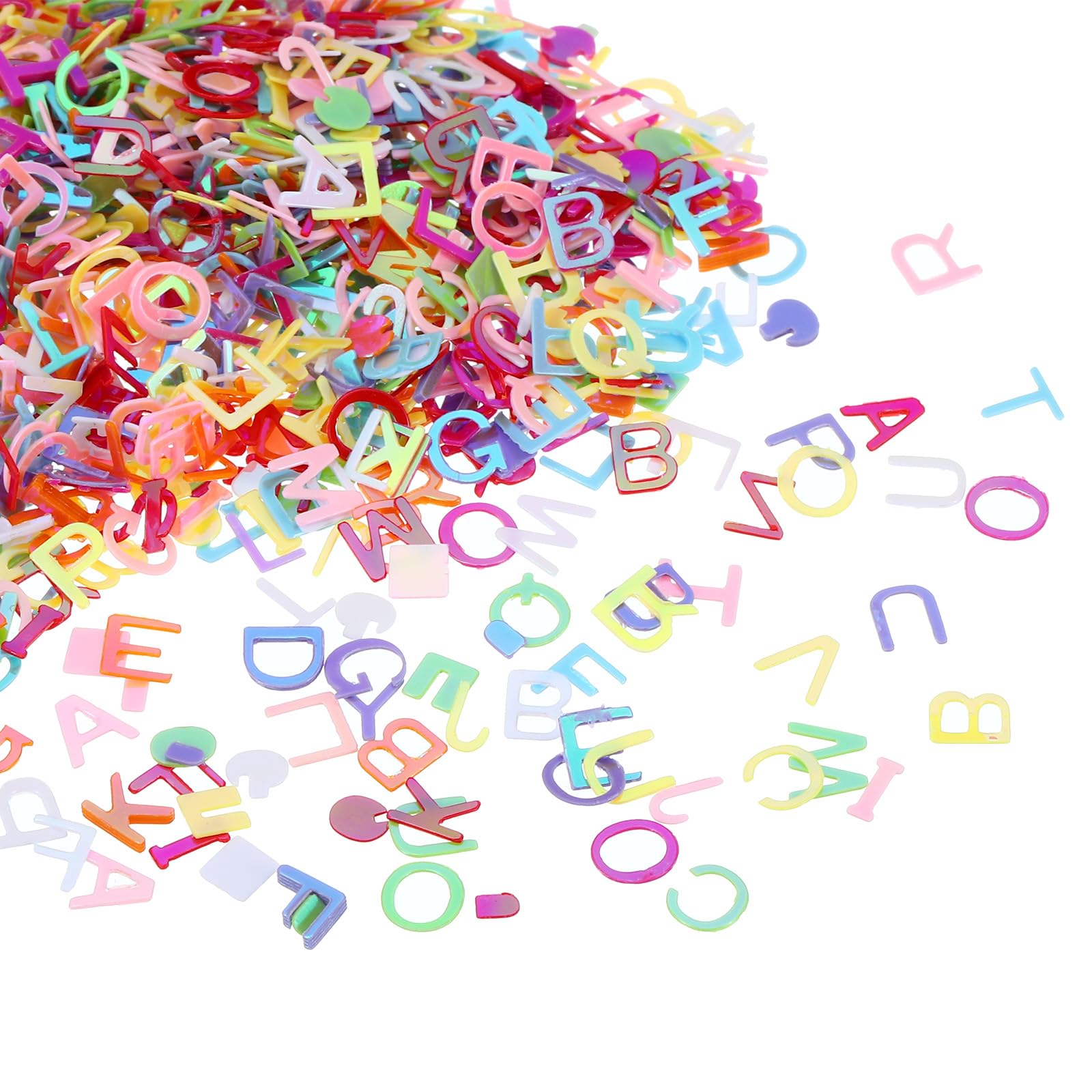 PATIKIL 30 Gram/1 Ounce Sequins and Spangles, 2Pcs Mixed Sequins for Crafts DIY Arts Wedding Celebration Supplies Greeting Card Decoration, Mix Colors, Letter