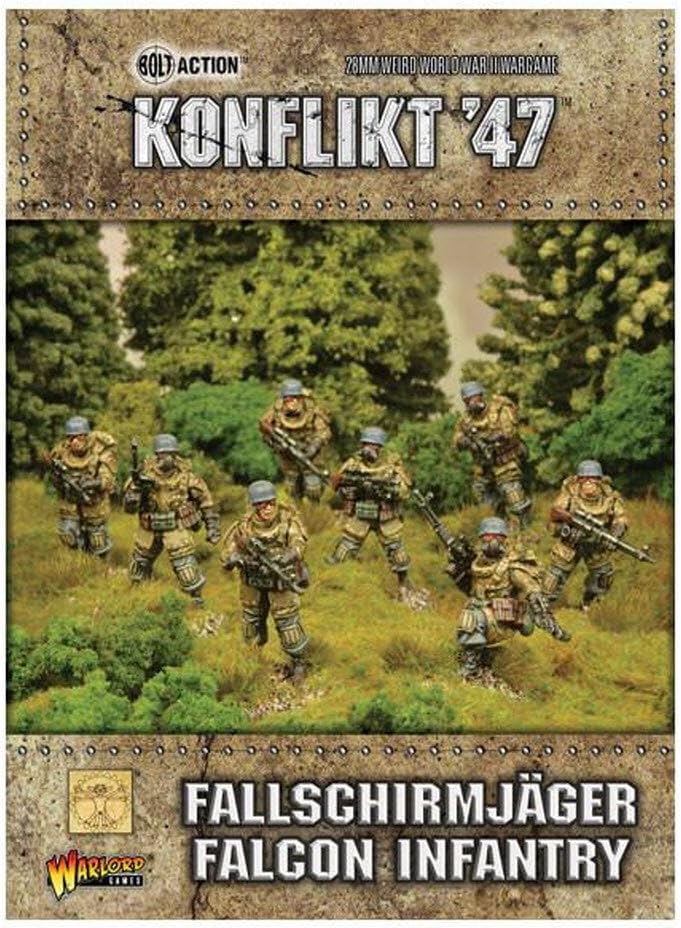 Fallschirmjager Falcon Infantry - Axis Miniatures for Konflikt 47 Highly Detailed 28mm Scale Miniatures by Warlord Games