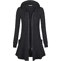 Xuan2Xuan3 Women's Hoodie Dress - Long Sleeve Knee-Length Sweatshirt Dress (Army Green, X-Large) - View #9