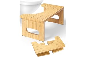 YOSE Foldable Toilet Stool for Adults - 7" Toilet Potty Stool | Portable Bathroom Stool, Non-Slip Toilet Aid Step Stool, Fami