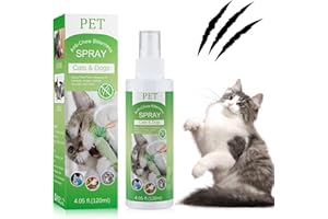 PUDXLRE Cat Deterrent Spray. Cat Repellent Indoor for Cat and Kitten. No Scratch Spray for Cats. Effective Cat Scratch Deterrent Training Aid for Furniture, Curtains, Sofas, Plants, Indoor & Outdoor. 120ML