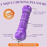 HETOO Indestructible Dog Toy Skull Shape Durable Rubber Chew Large Medium view 4
