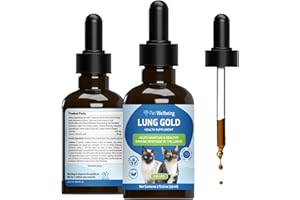 Pet Wellbeing Lung Gold for Cats - Vet-Formulated - Lung & Respiratory Immune Support, Open Airways, Easy Breathing - Natural