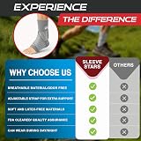 SS Sleeve Stars Ankle Brace with Removable Strap Gray 10-12 inch view 6