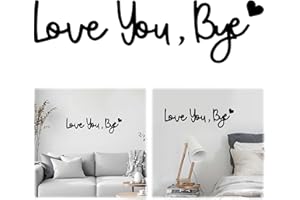 BADAO Love You Bye Wood Sign Home Decor,Above Door Topper Decoration,Boho Decor for Window Wall Express Love and Warm for Your Family Lovers,Wall Art Gift Hallway Entryway Door Decorations for House Office