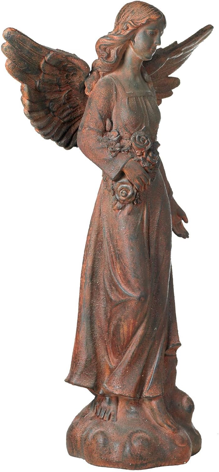 English Tudor Angel Outdoor Statue 41 1/2" High Sculpture for Yard Garden Patio Deck Home Entryway Hallway - Kensington Hill: Home Improvement