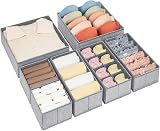 DIMJ 7Pack Clothes Drawer Organisers Foldable Wardrobe Storage Dividers