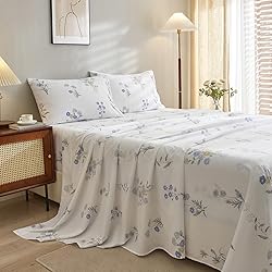 VClife Full Sheets Girls Yellow Purple White Floral