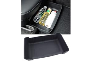 KKTR-CAR Under Seat Storage Box Organizer Tray Compatible with Tesla Model Y, Silent Environmental Protection Silicone Underseat Hidden Organizer forTesla Model Y Accessoies
