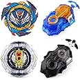 vibebli Burst Gyro Toy Set Metal Fusion Attack Top Grip Toy Set Game 2 Top Burst Gyros 2 Two-Way Launcher Great Birthday Gift