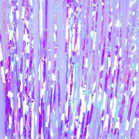 Amazon Co Jp タッセルカーテン 2個セット 100 0cm レーザー 華やかな金属感 キラキラ パーティー用カーテン 結婚式 誕生日 パーティー飾り付け 写真撮影背景 デコレーション イベントの装飾 おもちゃ