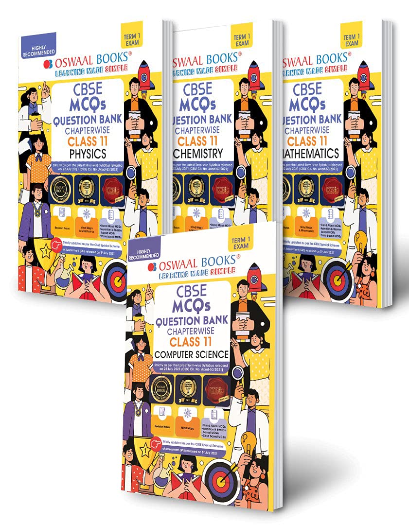 Oswaal CBSE MCQs Question Bank Chapterwise For Term-I, Class 11 (Set of 4 Books) Physics, Chemistry, Mathematics, Computer Science (With the largest MCQ Question Pool for 2021-22 Exam) Oswaal CBSE MCQs Question Bank Chapterwise For Term-I, Class 11 (Set of 4 Books) Physics, Chemistry, Mathematics, Computer Science (With the largest MCQ Question Pool for 2021-22 Exam)