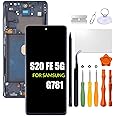 Replacement for Samsung Galaxy S20 FE 5G LCD Screen With Frame INCELL for Samsung S20FE SM-G781 G781B G781U G781F/DS Touch Screen Digitizer Assembly LCD Display with Repair kit(No Figerprint Function)