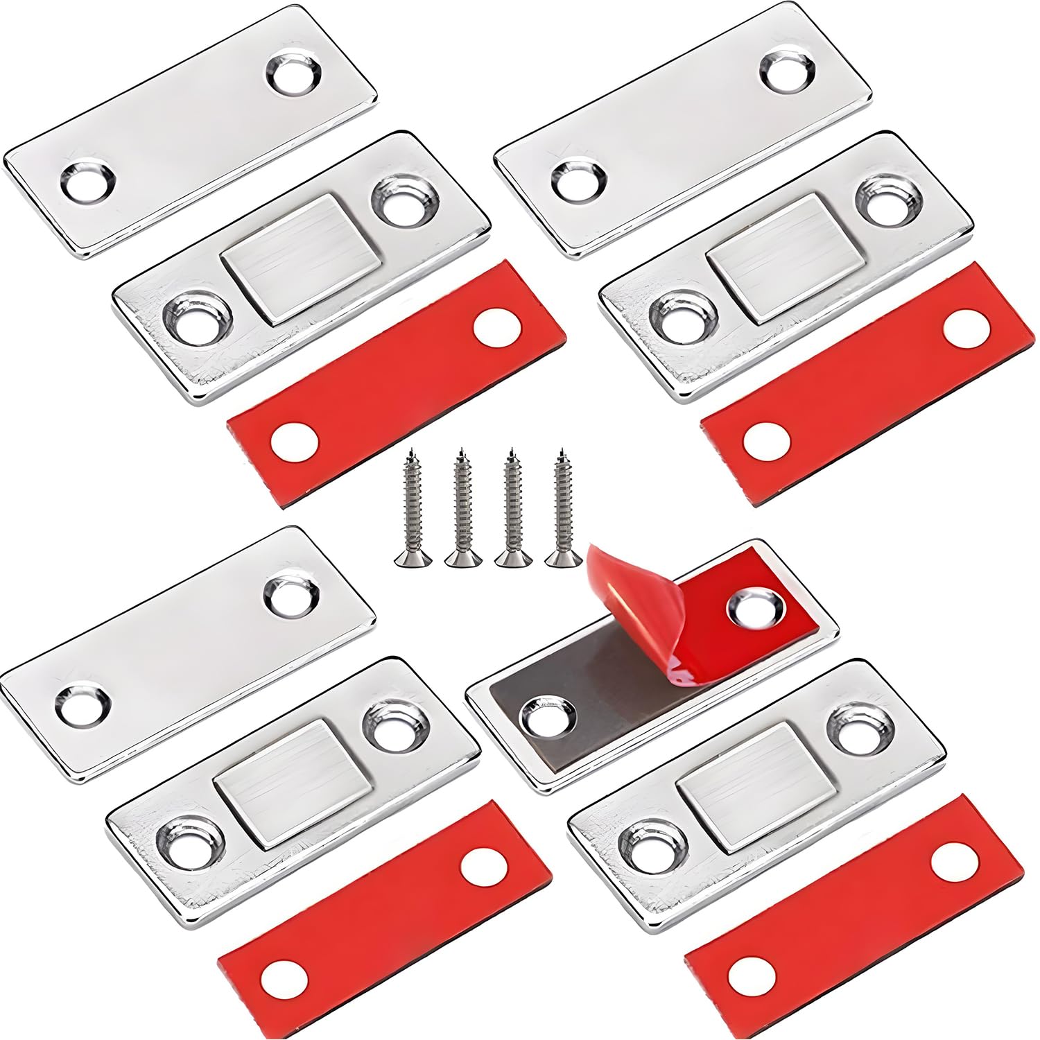 VOARGE Cabinet Magnet, Magnetic Catch Ultra Thin Cupboard Door Catch Magnetic Cupboard Door for Closure Catch Door Magnet Doors Furniture Magnets for Kitchen Cupboard Magnetic Lock