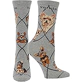 WHD Yorkie Puppy Crew Socks for Women & Men | Gift for Dog Lovers, Cute Pet Socks