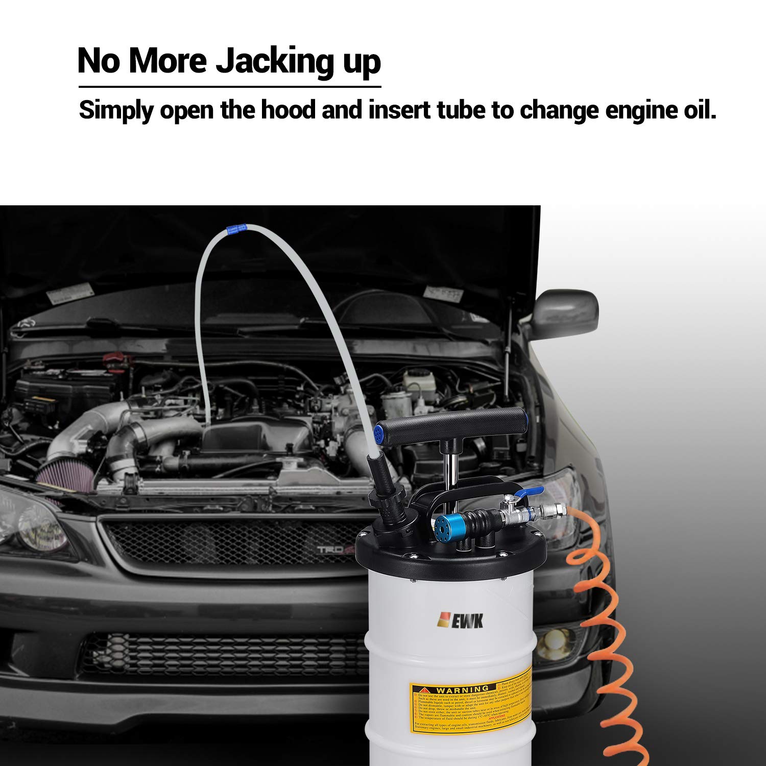 EWK Pneumatic/Manual 6.5 Liter Oil Changer Vacuum Fluid Extractor Pump