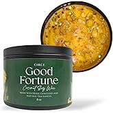 Circe Spell Candle “Good Fortune” Coconut Soy Wax Candle Jar – Premium Hand Poured & Long Burning – Herbs, Crystals & Natural Fragrance Oils - Invite Luck, Positivity & Success - Self Care, Gift- 8oz