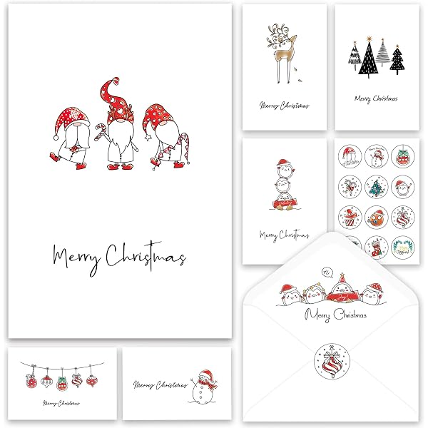 Divinity Boutique Weihnachtskarten-Box Mit 18 Karten – „Merry Christmas And Happy New Year“